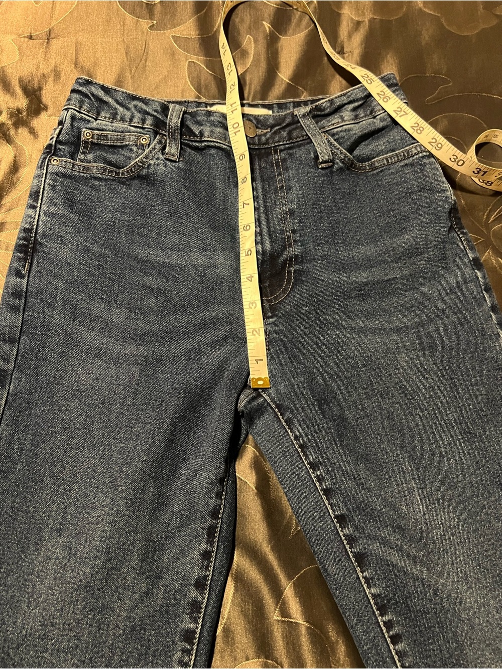 American Tall Chloe High Rise Flare Faded Dark Indigo Denim Jeans Women’s 27 - Picture 8 of 14